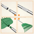 Adjustable Folding Leaves Rake for Quick Clean Up of Lawn and Yard